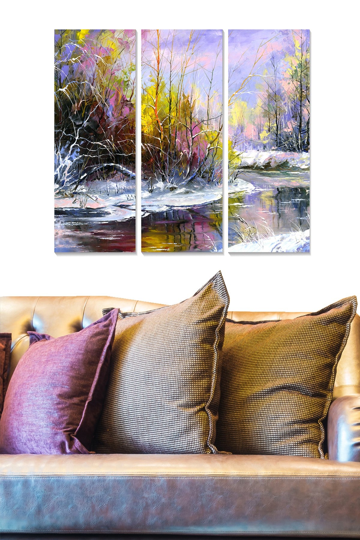 Tríptico Decorativo em MDF Multicolor 70 x 50 cm (Conjunto de 3 Peças)