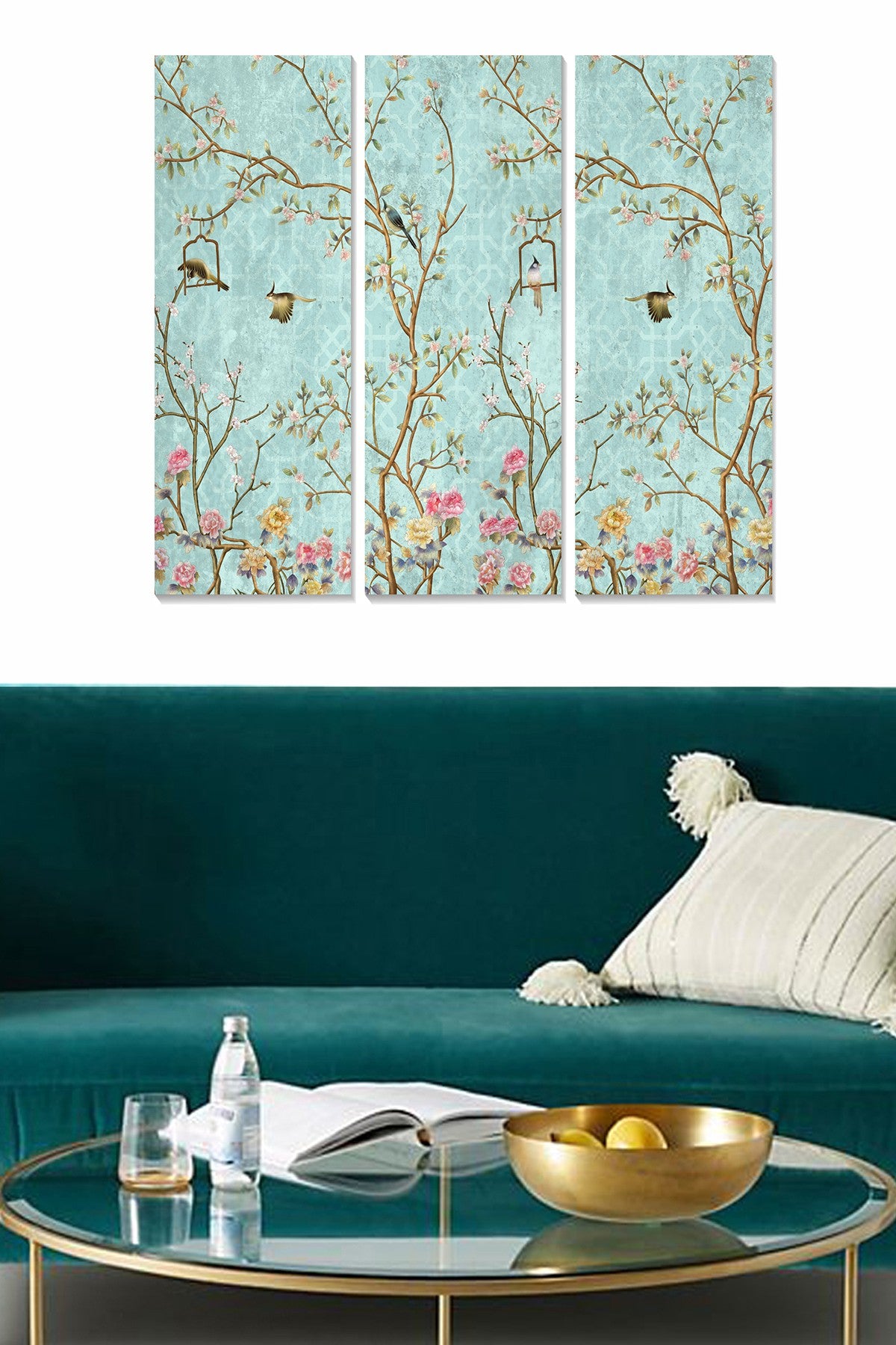 Quadro Decorativo em MDF Multicolor – Conjunto de 3 Peças (20 x 50 cm cada) – Tamanho Total 70 x 50 cm – Espessura 3 mm