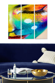 Quadro Decorativo em MDF Multicolorido – Conjunto de 3 Peças (70 x 50 cm; 20 x 50 cm cada)