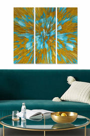 Conjunto de Quadros Decorativos em MDF - 3 Peças, Multicolor, 70x50 cm, 3 mm