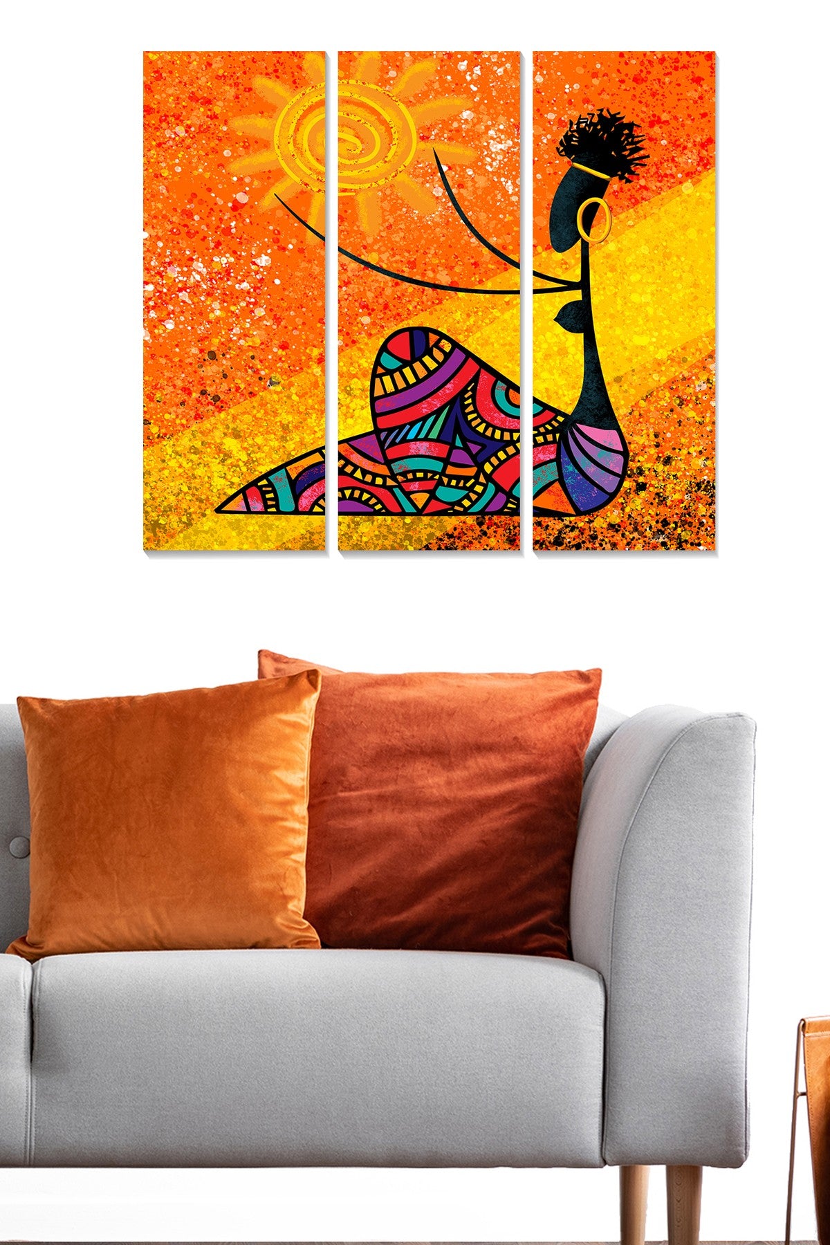 Quadros Decorativos em MDF Multicolor (3 Peças) – Total 70 x 50 cm, Espessura 3 mm