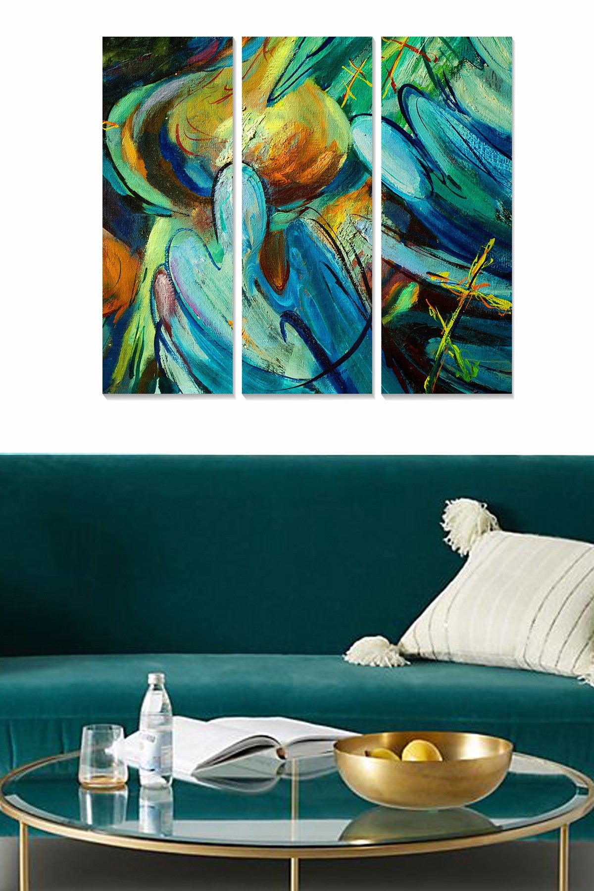 Conjunto de Quadros Decorativos em MDF (3 Peças) Multicolor 70 x 50 cm – 100% MDF, 3 mm