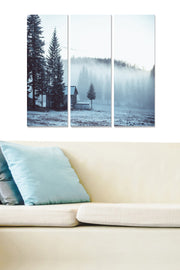 Tríptico Decorativo em MDF (3 Peças) - Multicolor - 70 x 50 cm