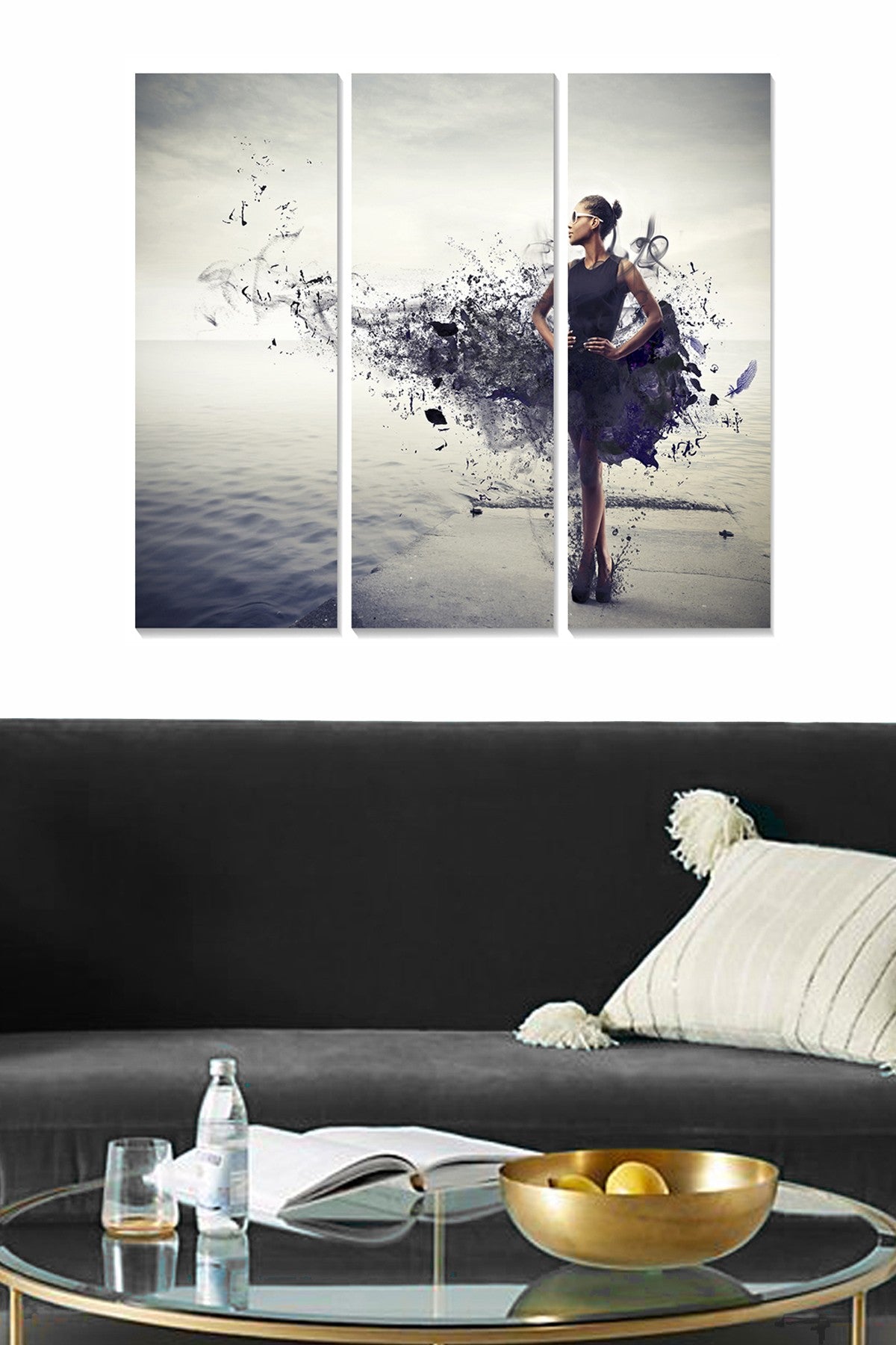 Quadro Decorativo MDF Multicolor (3 Peças) 70x50 cm | 100% MDF 3 mm