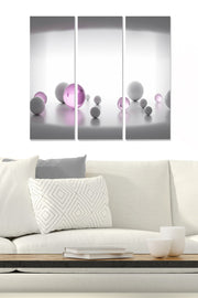 Quadro Decorativo em MDF Multicolor – Tríptico 3 Peças, 20x50 cm cada, Total 70x50 cm, espessura 3 mm