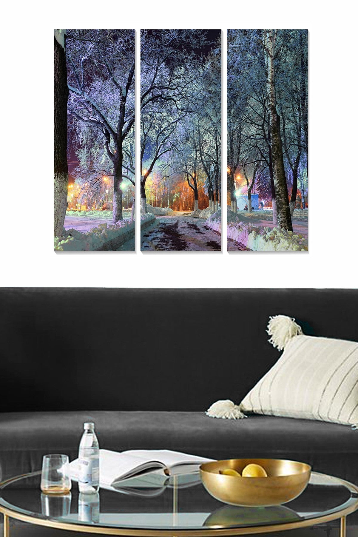 Quadro Decorativo em MDF (Conjunto de 3 Peças) Multicolor — 70 x 50 cm total (3 x 20 x 50 cm), Espessura 3 mm, 1 kg