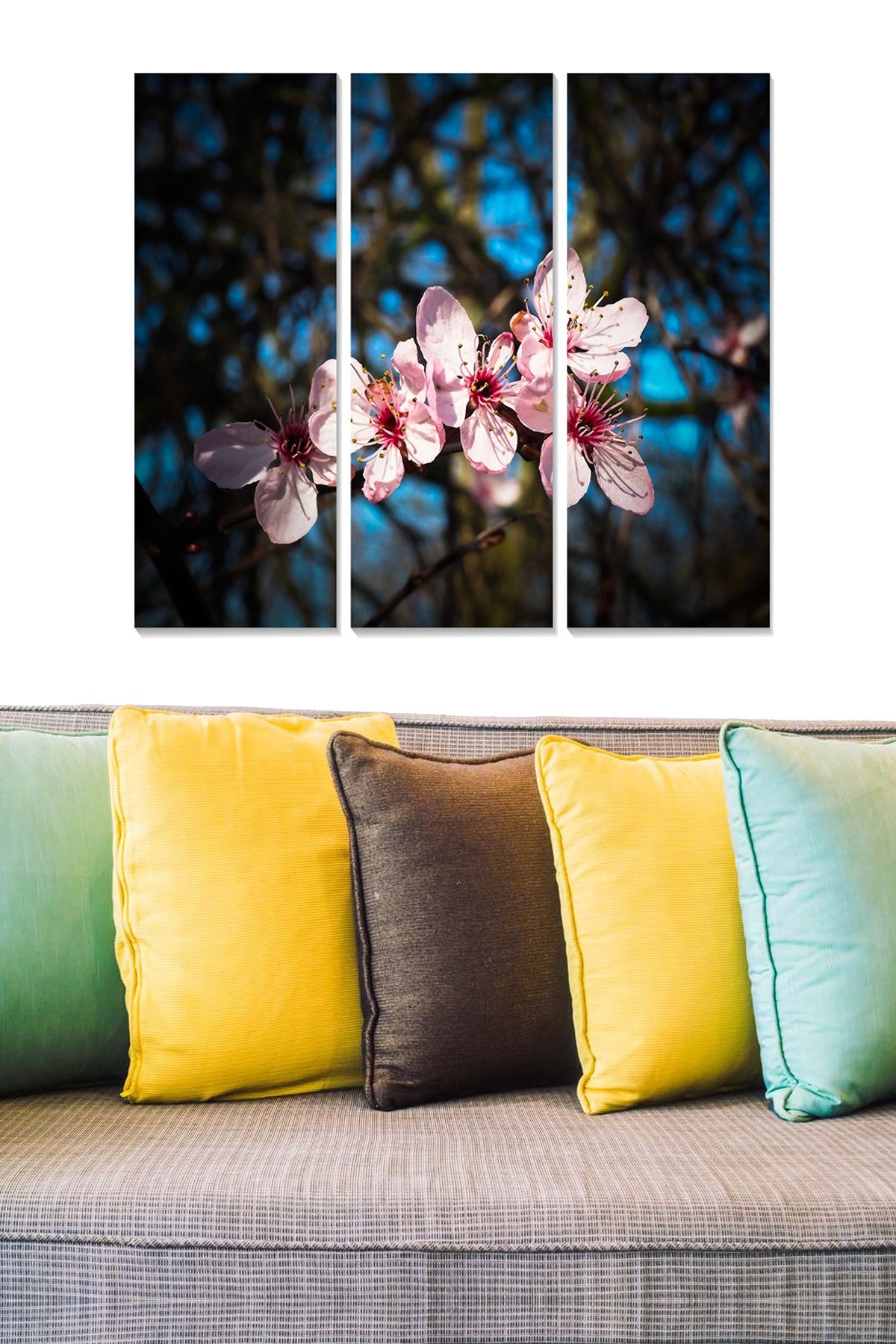 Quadro Decorativo em MDF Multicolor (Tríptico) 70x50 cm – 3 Peças, 3 mm