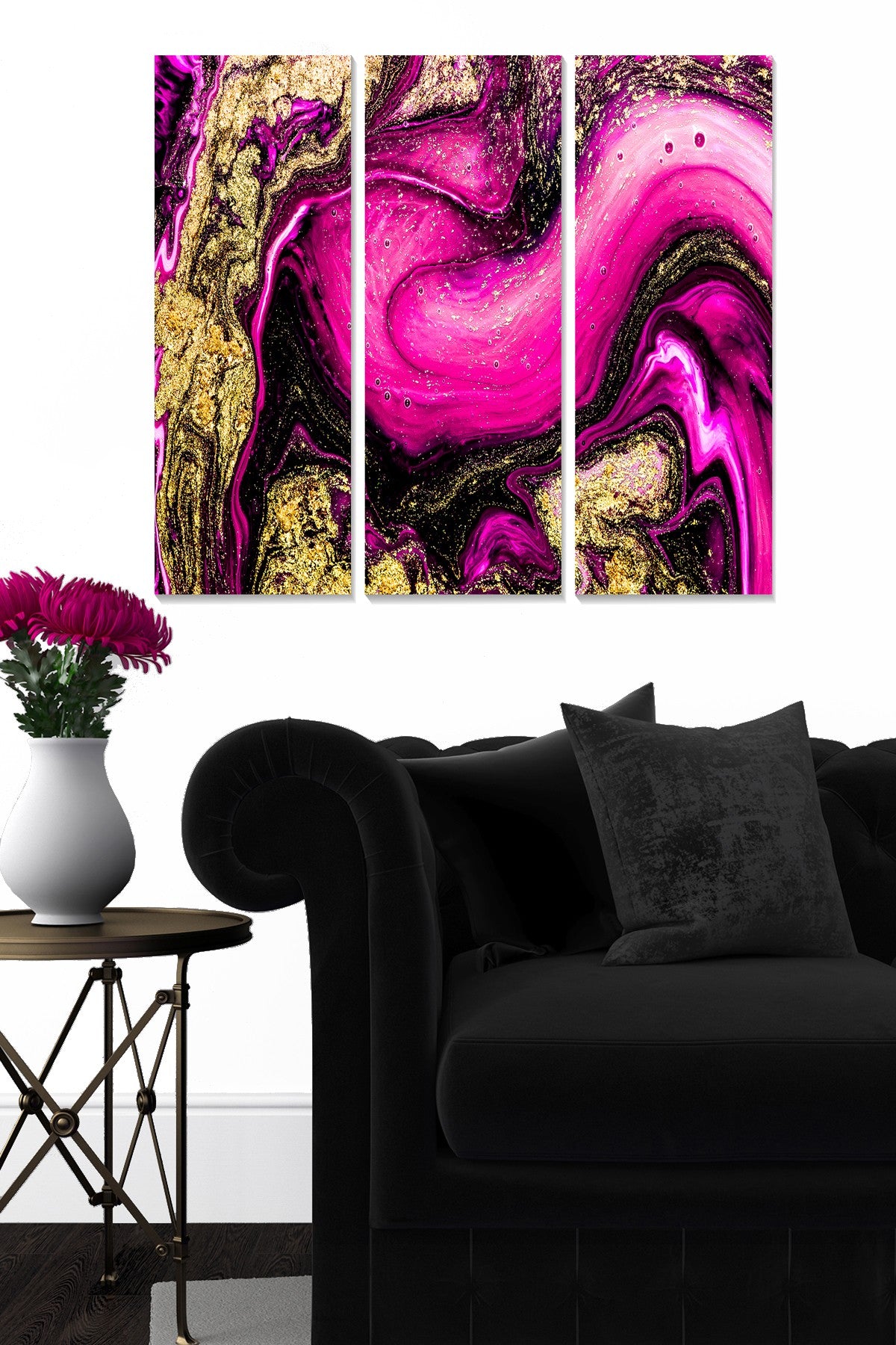 Quadro Decorativo em MDF 100% Multicolor — Conjunto de 3 Peças, Tamanho Total 70 x 50 cm, Espessura 3 mm