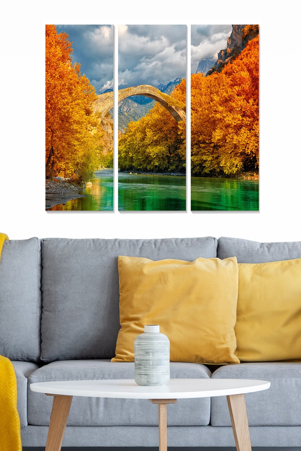 Quadro Decorativo em MDF Multicolor (3 Peças) – 20 x 50 cm cada, total 70 x 50 cm, MDF 3 mm