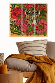 Tríptico Decorativo em MDF Multicolor 70x50 cm (3 Peças, 3 mm)