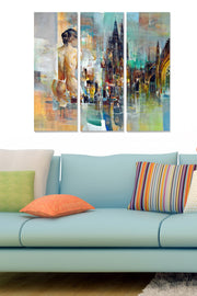 Tríptico em MDF Multicolor 70x50 cm (3 Peças, 100% MDF 3 mm)