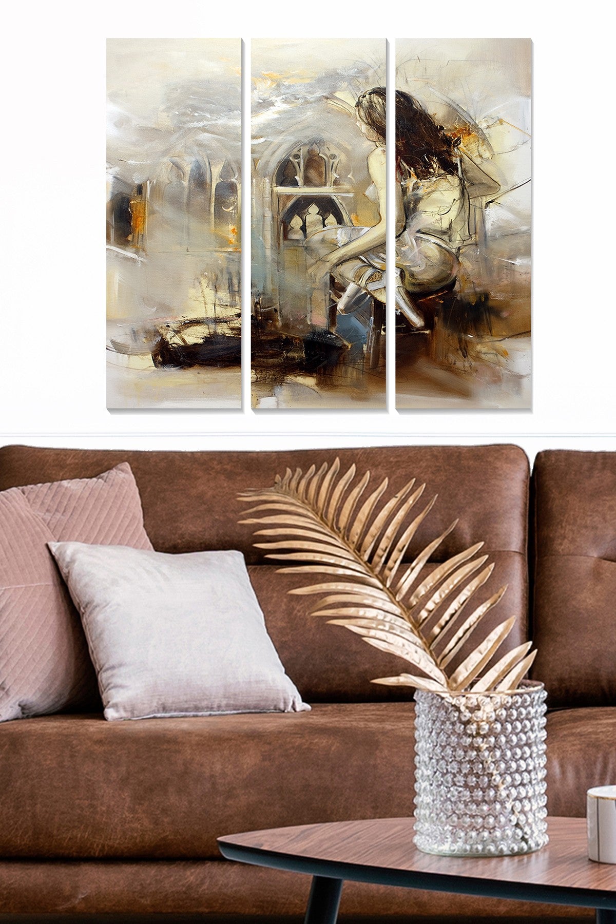 Tríptico Decorativo em MDF Multicolor – 70x50 cm (3x20x50 cm), Espessura 3 mm