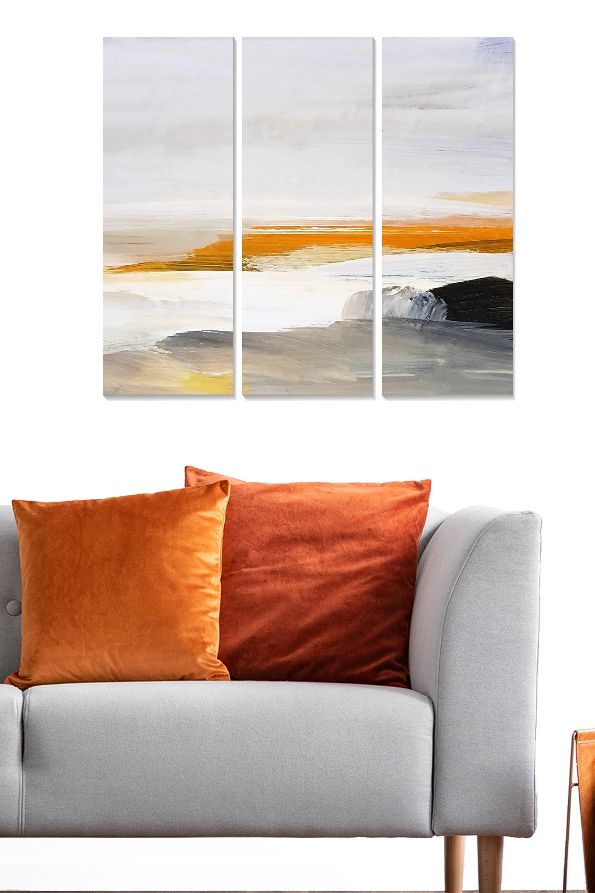 Tríptico Decorativo em MDF Multicolor — 3 Peças (20x50 cm cada), Total 70x50 cm, Espessura 3 mm