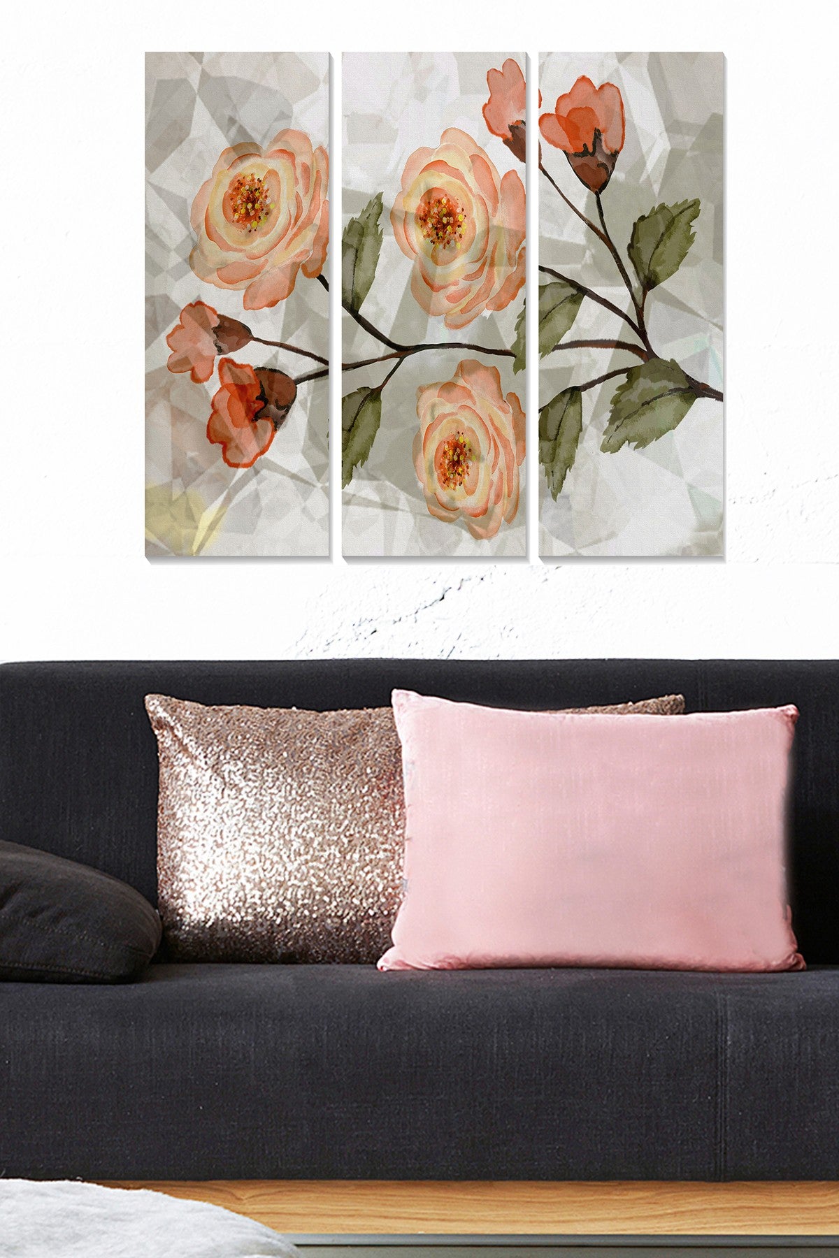 Conjunto de Quadros Decorativos em MDF (3 Peças) Multicolorido – 70 x 50 cm, 3 mm