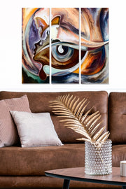 Quadro Decorativo em MDF Multicolor — Conjunto de 3 Peças (3×20×50 cm, Total 70×50 cm)