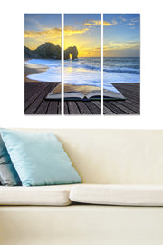 Quadro Decorativo em 100% MDF Multicolor – Conjunto 3 Peças (20x50 cm cada, total 70x50 cm, esp. 3 mm)