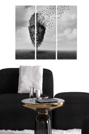 Conjunto de Quadros Decorativos Tríptico em MDF Multicolor (3 Peças) 20x50 cm cada | Total 70x50 cm | 100% MDF 3 mm