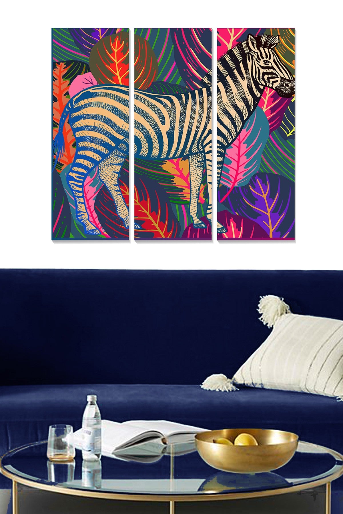 Quadro Decorativo em MDF Multicor – Conjunto 3 Peças, 3 mm (20x50 cm cada; total 70x50 cm)