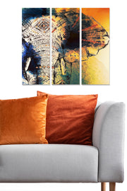 Conjunto de Quadros Decorativos em MDF Multicolor — 3 Peças (20x50 cm cada) Total 70x50 cm | Espessura 3 mm