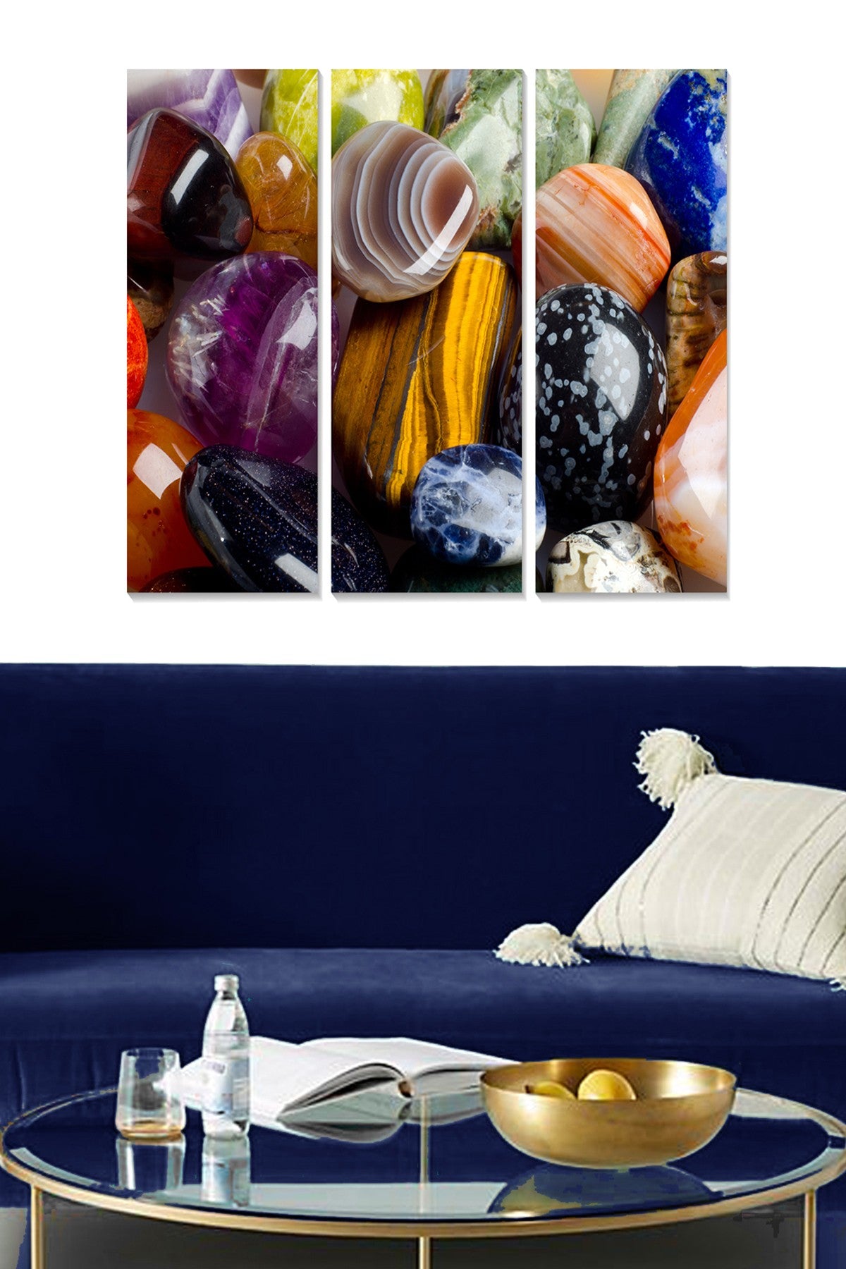 Quadro Decorativo em MDF (3 Peças) Multicolor – 70x50 cm, 100% MDF 3 mm, 1 kg