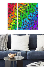 Conjunto de Quadros Decorativos em MDF Multicolor – 3 Peças, 70x50 cm (Total)