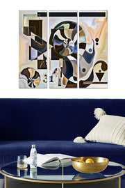 Quadro Decorativo MDF Multicolor (Conjunto de 3) – 70x50 cm total, placas 20x50 cm, MDF 3 mm