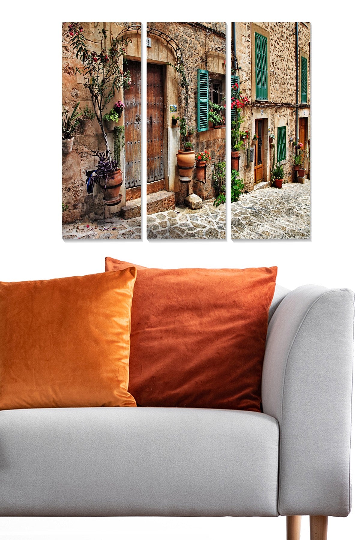 Quadro Decorativo em MDF Multicolor (Conjunto de 3) – 20 x 50 cm cada, Total 70 x 50 cm, Espessura 3 mm