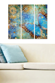 Conjunto de Quadros Decorativos em MDF (3 Peças) Multicolor — 20x50 cm cada, Espessura 3 mm, Tamanho Total 70x50 cm (MDF127957)