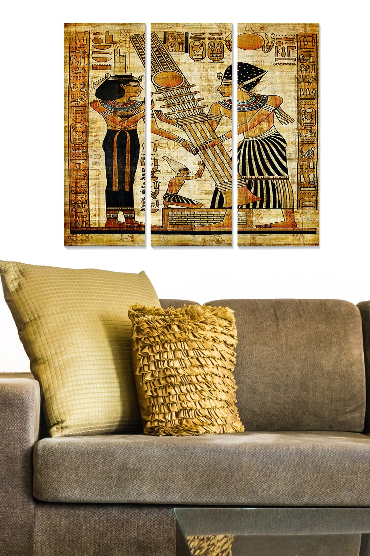 Conjunto de Quadros Decorativos em MDF Multicolor (3 Peças) – 70x50 cm, MDF 100% (3 mm)