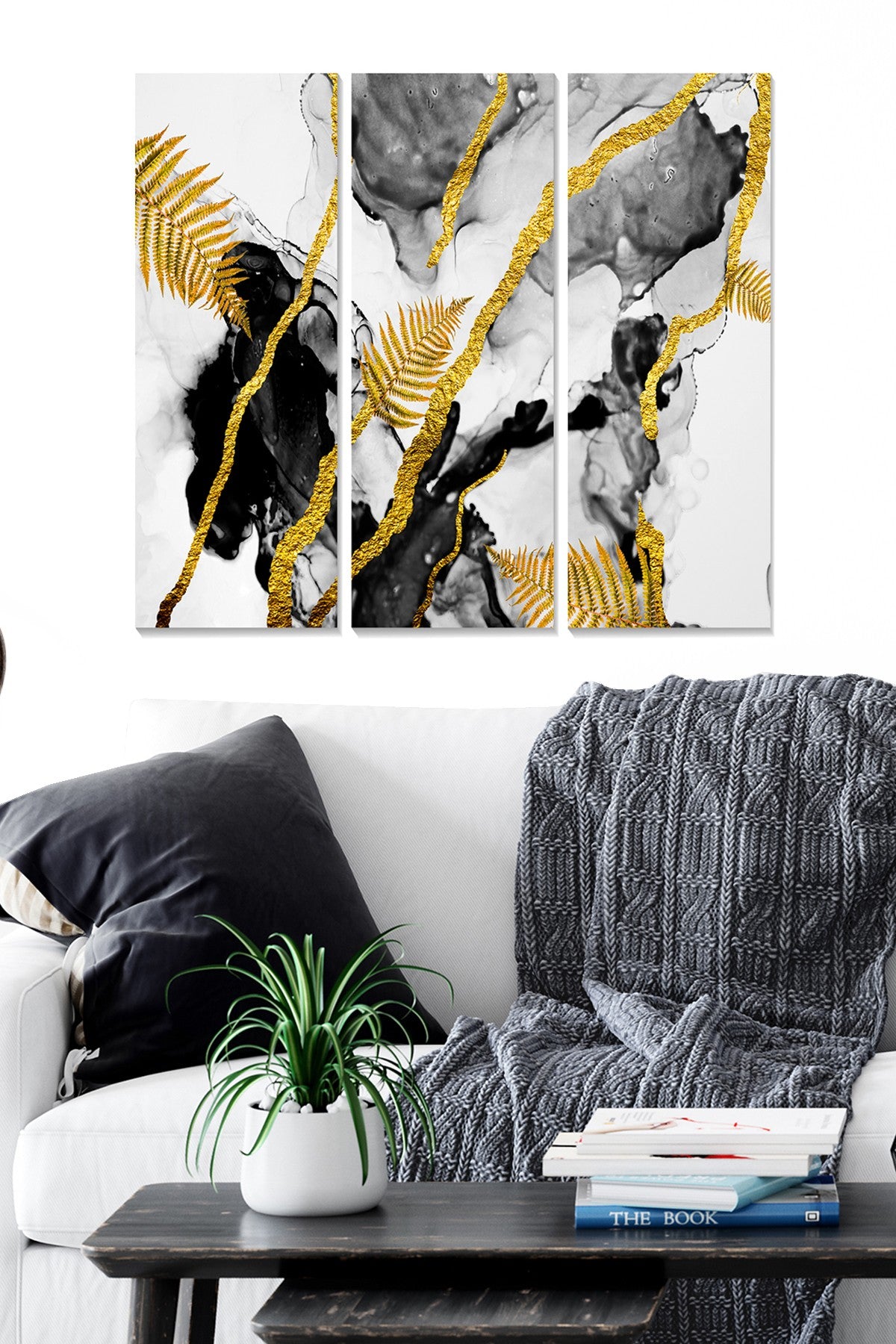 Conjunto de Quadros Decorativos em MDF Multicolor (3 Peças) – 70x50 cm – Espessura 3 mm