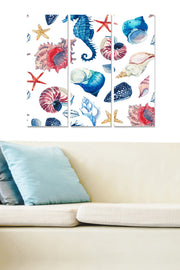 Quadro Decorativo em MDF Multicolor – Conjunto de 3 Peças, 20x50 cm cada (70x50 cm total)