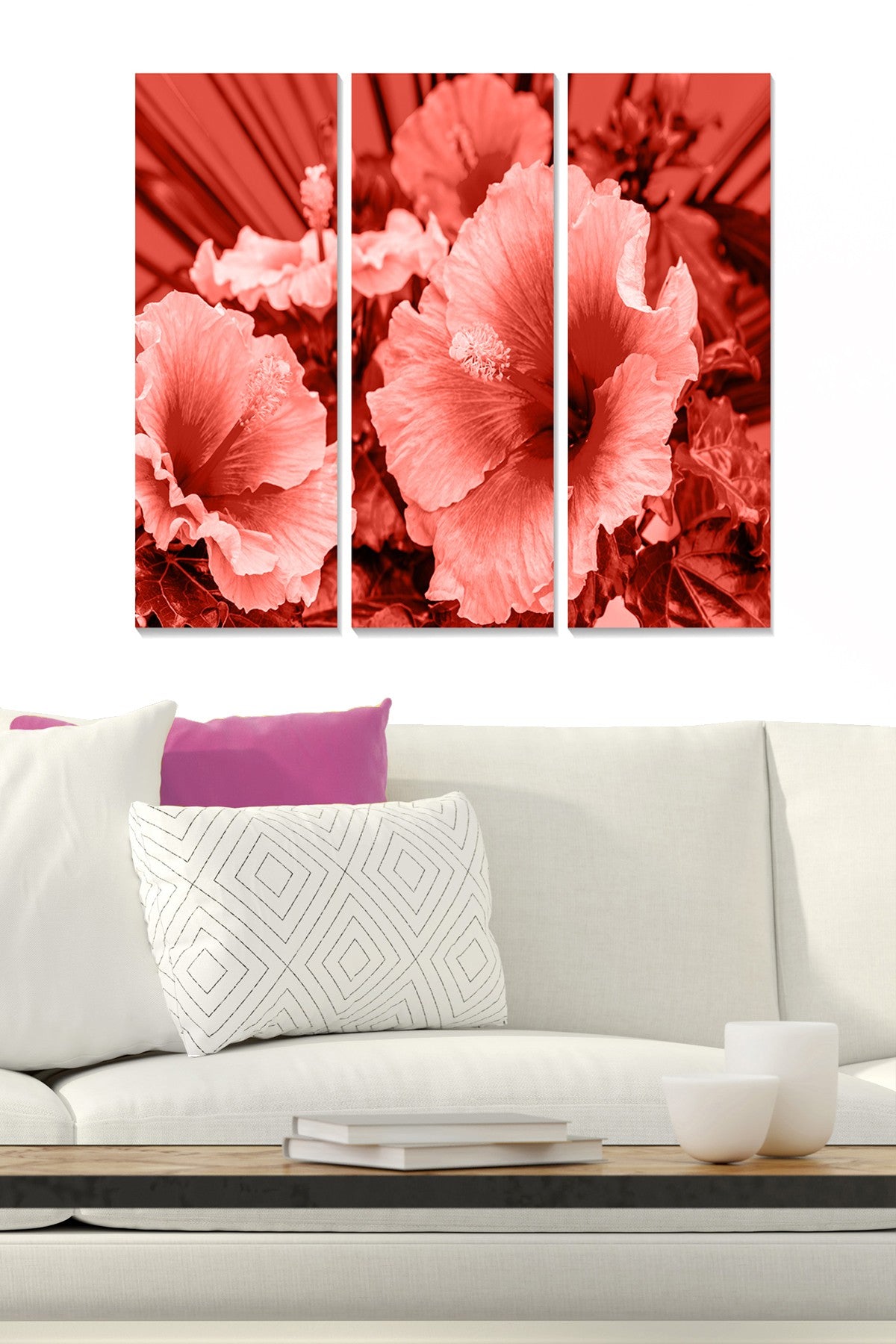 Quadro Decorativo em MDF Multicolor – Conjunto de 3 Peças, 70x50 cm (20x50 cm cada), Espessura 3 mm