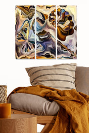 Quadro Decorativo em MDF Multicolor (Conjunto de 3) — 70x50 cm, 3 mm