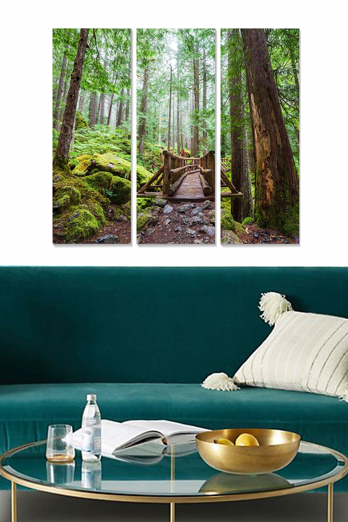 Quadro Decorativo em MDF Tríptico 3 Peças Multicolor 70x50 cm (20x50 cm cada) – 100% MDF, 3 mm | MDF1312976