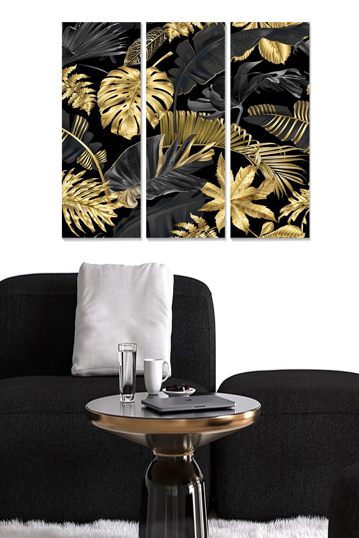 Conjunto de Quadros Decorativos em MDF Multicolor (3 Peças) – 70 x 50 cm