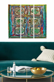 Tríptico Decorativo em MDF Multicolor 70x50 cm – 3 Peças (20x50 cm cada, 3 mm)