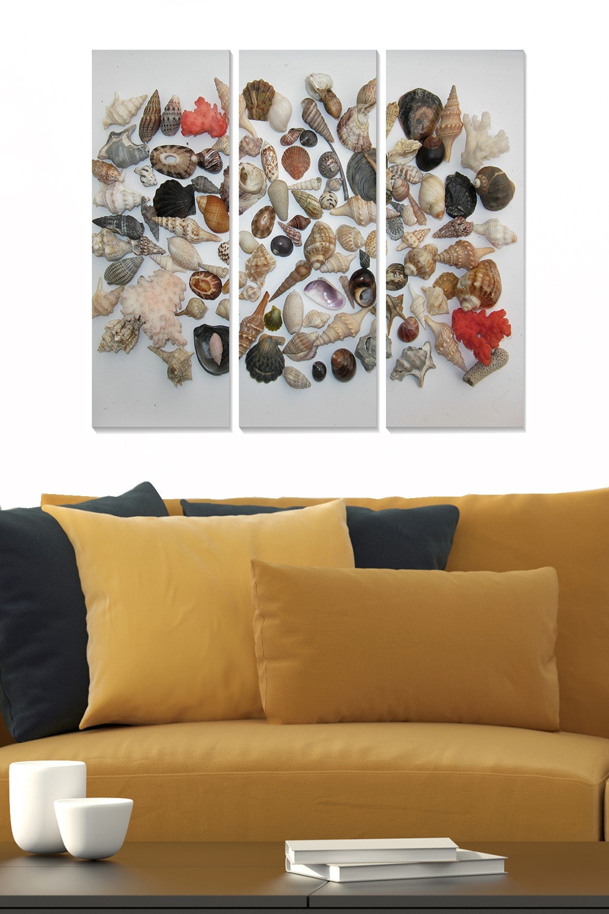 Tríptico Decorativo em MDF Multicolor – 3 Peças, Total 70 x 50 cm