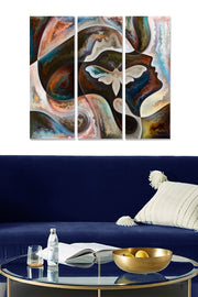 Quadro Decorativo em MDF Multicolor – Conjunto de 3 Peças, 70x50 cm (3 mm)