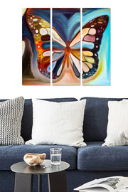 Conjunto de Quadros Decorativos em MDF – 3 Peças Multicolor, 20x50 cm cada (Total 70x50 cm), 3 mm