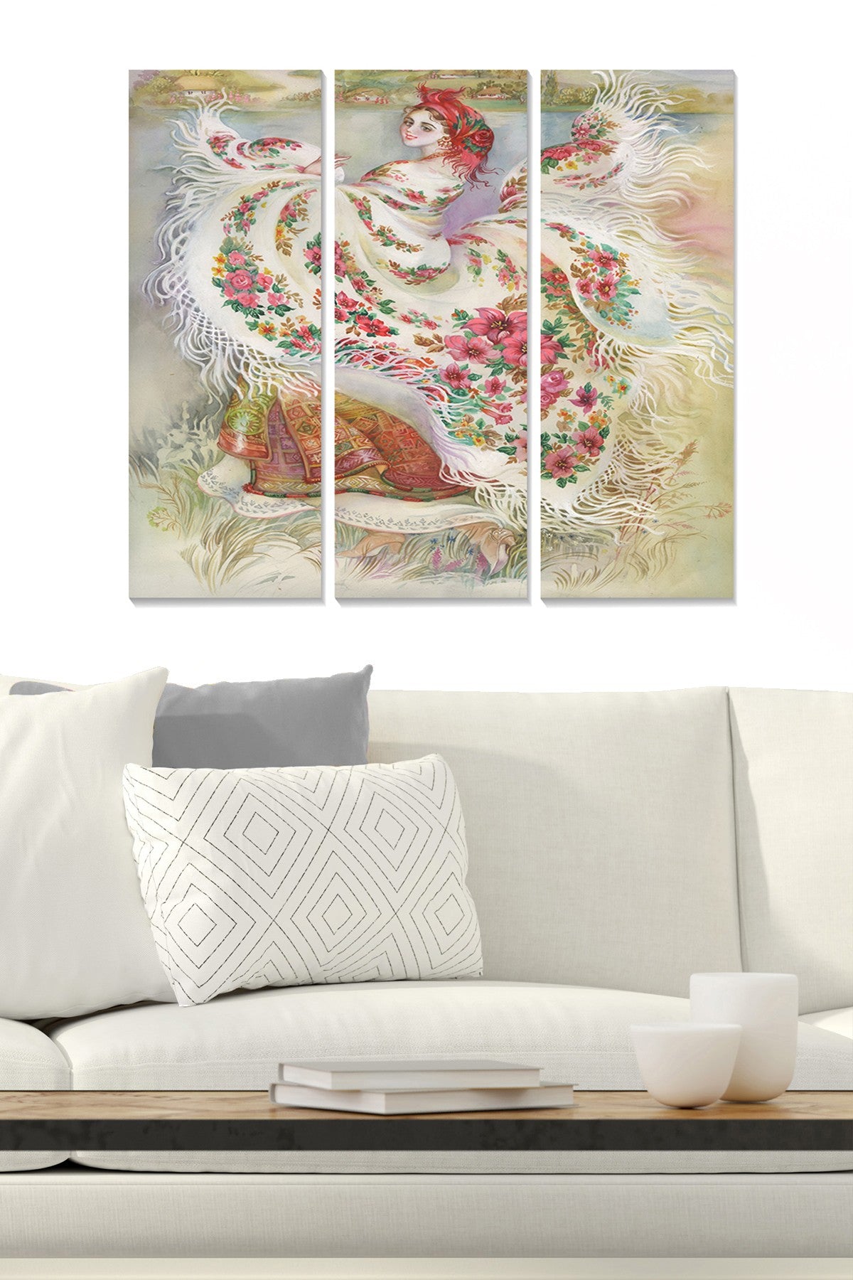 Conjunto de Quadros Decorativos em MDF Multicolor (3 Peças) – Tamanho Total 70x50 cm, Espessura 3 mm (MDF1328059)