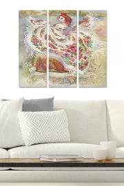 Conjunto de Quadros Decorativos em MDF Multicolor (3 Peças) – Tamanho Total 70x50 cm, Espessura 3 mm (MDF1328059)