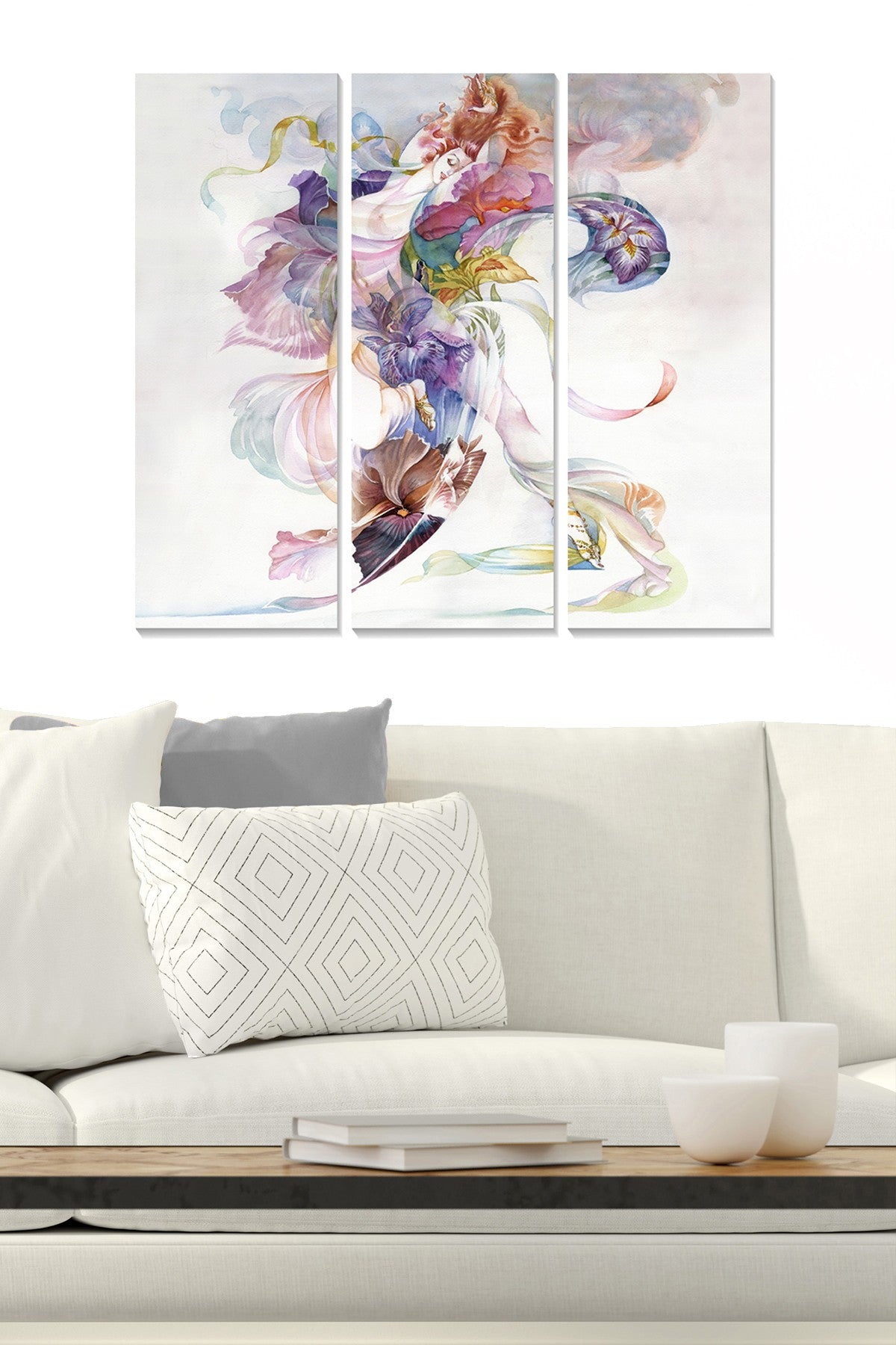 Conjunto de Quadros Decorativos em MDF Multicolor – 3 Peças, 70 x 50 cm (3 mm)