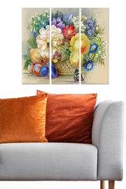 Quadro Decorativo em MDF Multicolor – Tríptico 70x50 cm (3x 20x50 cm, 3 mm)