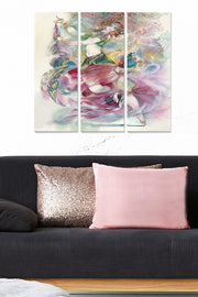 Quadro Decorativo Multicolor em MDF – Conjunto de 3 Peças (70 x 50 cm, 3 mm)