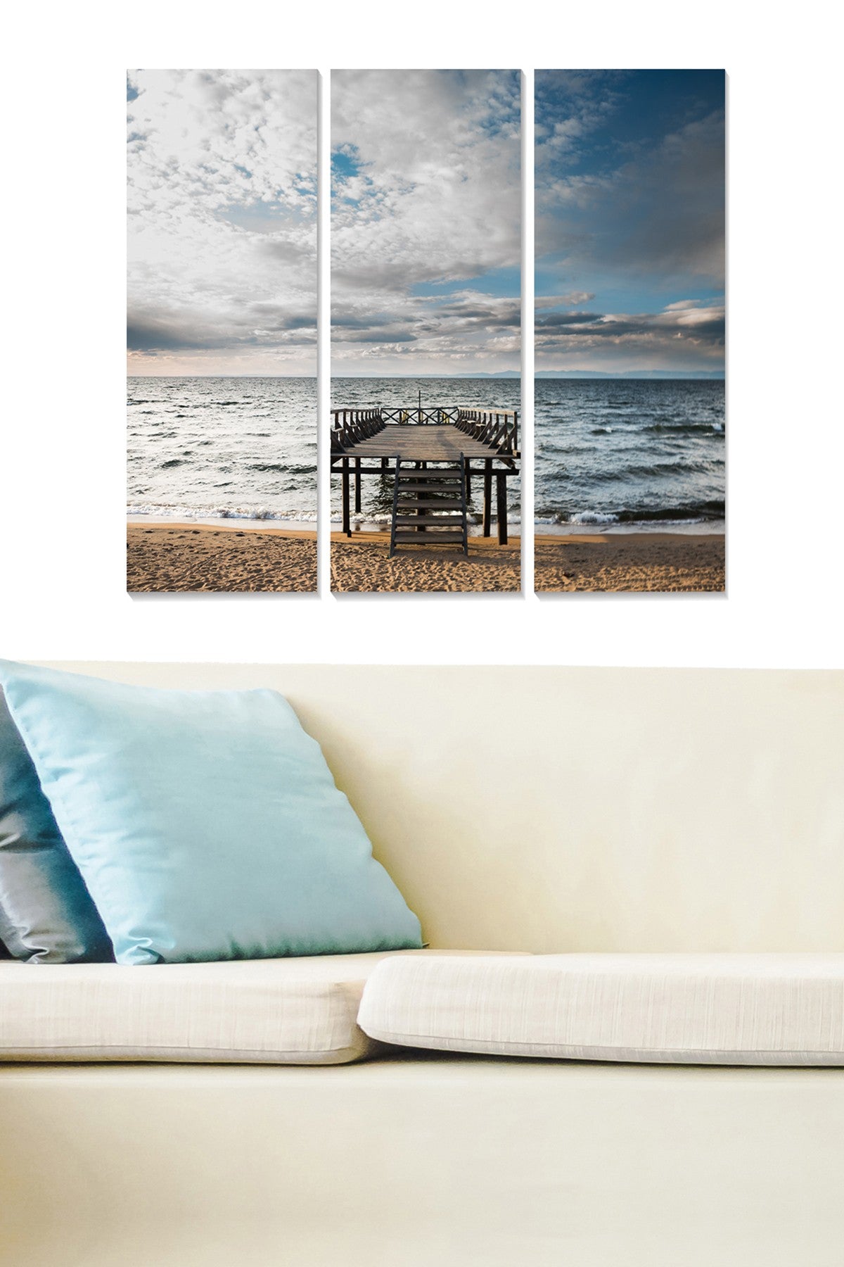 Conjunto de Quadros Decorativos em MDF Multicolor – 3 Peças, 70x50 cm (Total), 3 mm