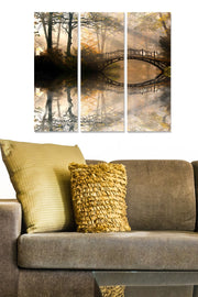 Quadro Decorativo em MDF Multicor – Conjunto 3 Peças (20x50 cm cada, 70x50 cm total) – MDF 100% 3 mm – MDF1362174