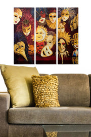 Quadro Decorativo em MDF (3 Peças) Multicolor | 20x50 cm cada | Total 70x50 cm | MDF 3 mm