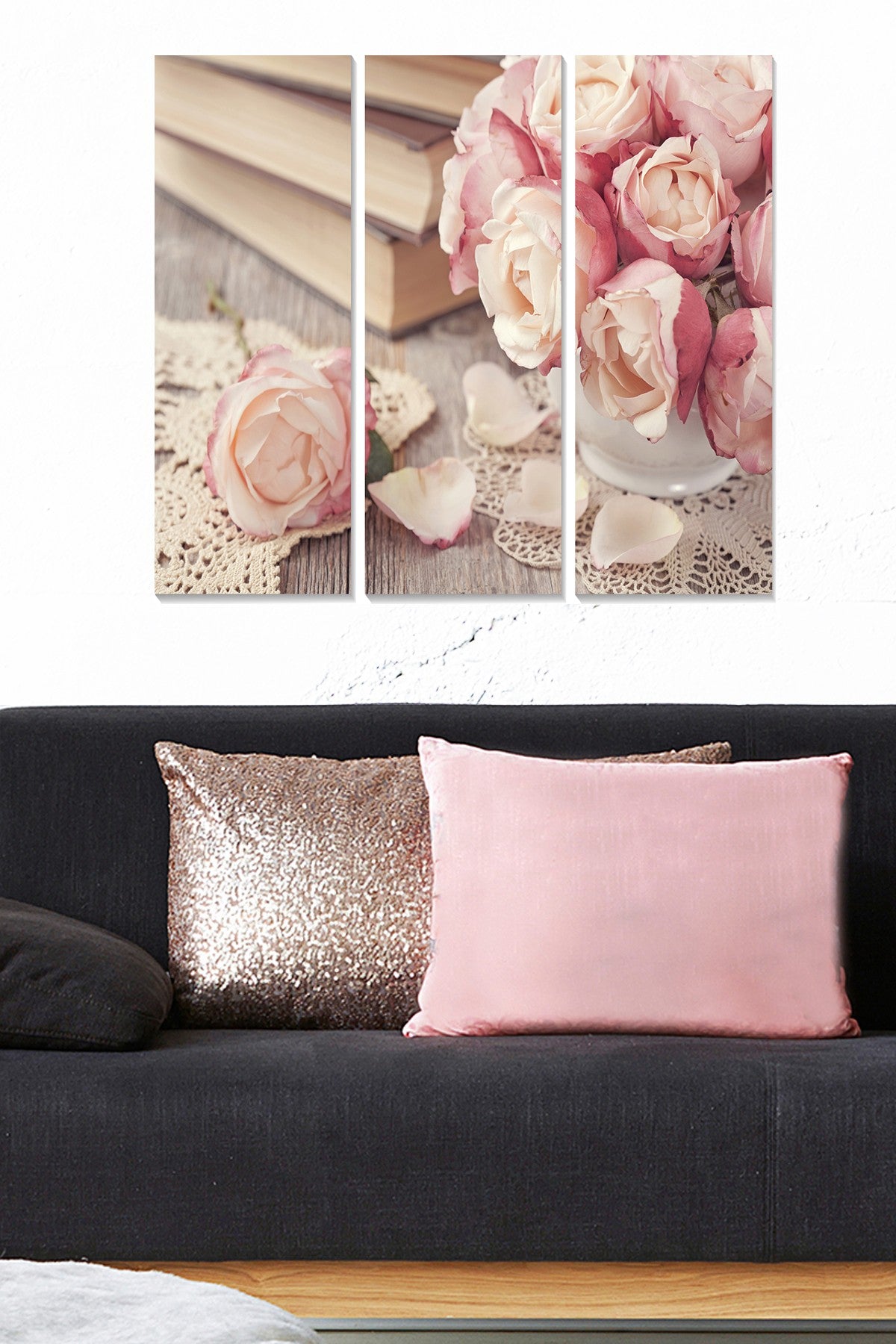 Conjunto de 3 Quadros Decorativos em MDF Multicolor — Total 70x50 cm, 100% MDF, 3 mm