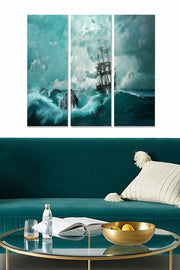 Quadro Decorativo em 100% MDF Multicolor (3 Peças) — 20 x 50 cm cada, Total 70 x 50 cm, Espessura 3 mm, 1 kg