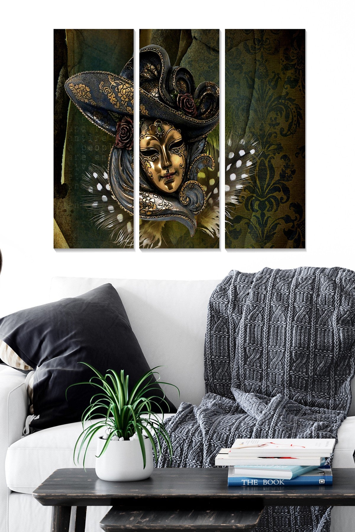 Conjunto de Quadros Decorativos em MDF 3 mm (3 Peças) Multicolor – 20 x 50 cm cada, 70 x 50 cm total